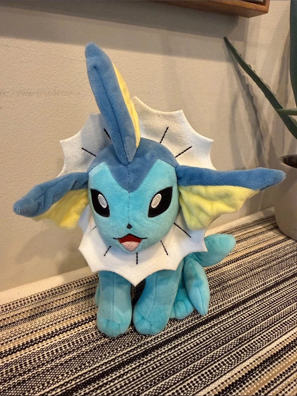 Pokémon Vaporeon Plush 2020 WCT Wicked Cool Toys Blue Yellow